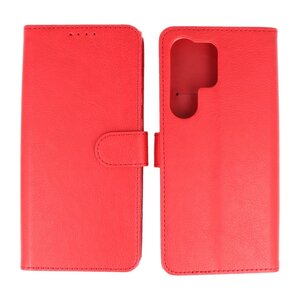 BAOHU Zakelijke Book Case Telefoonhoesje - Portemonnee Hoesje - Geschikt voor de Samsung Galaxy S24 Ultra - Rood
