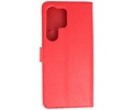 BAOHU Zakelijke Book Case Telefoonhoesje - Portemonnee Hoesje - Geschikt voor de Samsung Galaxy S24 Ultra - Rood