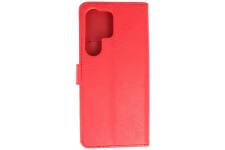 BAOHU Zakelijke Book Case Telefoonhoesje - Portemonnee Hoesje - Geschikt voor de Samsung Galaxy S24 Ultra - Rood