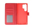 BAOHU Zakelijke Book Case Telefoonhoesje - Portemonnee Hoesje - Geschikt voor de Samsung Galaxy S24 Ultra - Rood