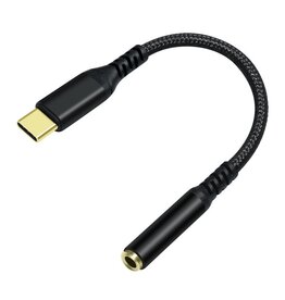USB-C naar 3.5 mm audio-adapterkabel - DCH-2930 - Zwart