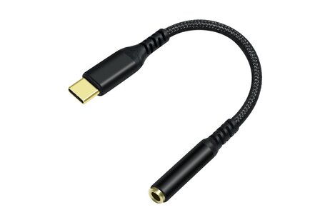 USB-C naar 3.5 mm audio-adapterkabel - DCH-2930 - Zwart
