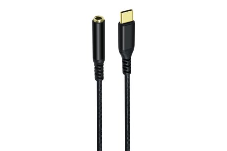 USB-C naar 3.5 mm audio-adapterkabel - DCH-2930 - Zwart