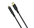 USB-C naar 3.5 mm audio-adapterkabel - DCH-2930 - Zwart