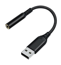 USB  naar 3.5 mm audio-adapterkabel - DCH-2934 - Zwart