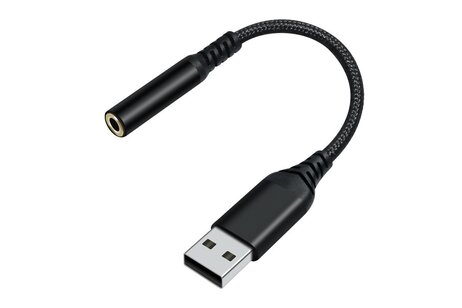 USB  naar 3.5 mm audio-adapterkabel - DCH-2934 - Zwart