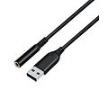 USB  naar 3.5 mm audio-adapterkabel - DCH-2934 - Zwart