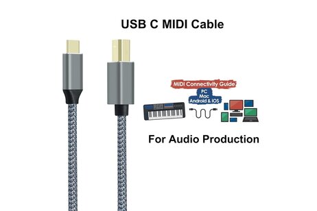 Type-C printerkabel 2 m - DCH-2939-2M - Grijs