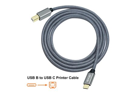 Type-C printerkabel 3 m - DCH-2939-3M - Grijs