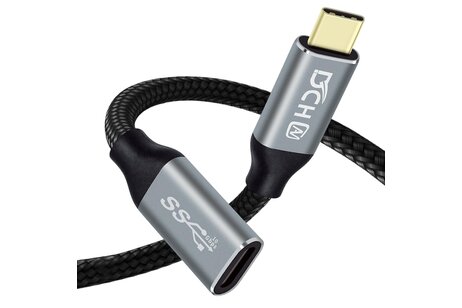 USB 3.1 C mannelijk naar C vrouwelijk 1M - DT-2922-1M - Zwart