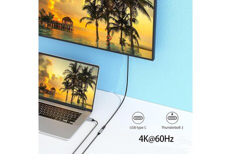 USB 3.1 C mannelijk naar C vrouwelijk 1M - DT-2922-1M - Zwart