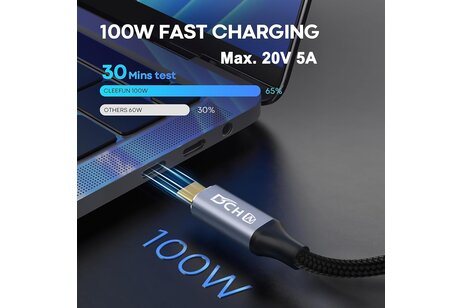 USB 3.1 C mannelijk naar C vrouwelijk 2M - DT-2922-2M - Zwart