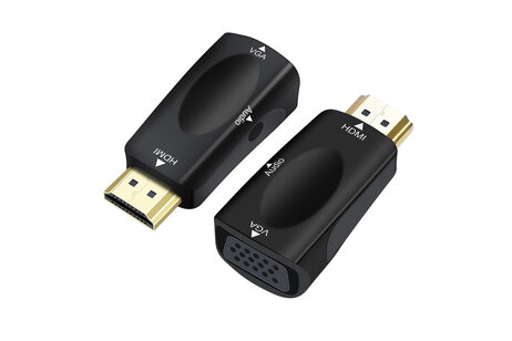 HDMI M naar VGA F met 3,5 mm audio-aansluiting - DT-CB0244 - Zwart