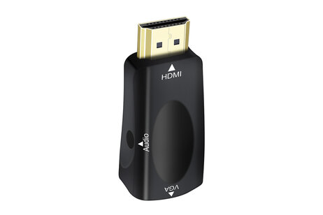 HDMI M naar VGA F met 3,5 mm audio-aansluiting - DT-CB0244 - Zwart