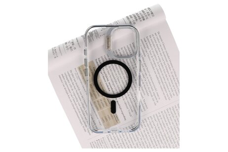 J2 Ingebouw Magsafe met Staande Functie - Geelbestendig Transparant Materiaal Hoesje voor de iPhone 17