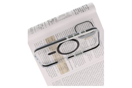 J2 Ingebouw Magsafe met Staande Functie - Geelbestendig Transparant Materiaal Hoesje voor de iPhone 17