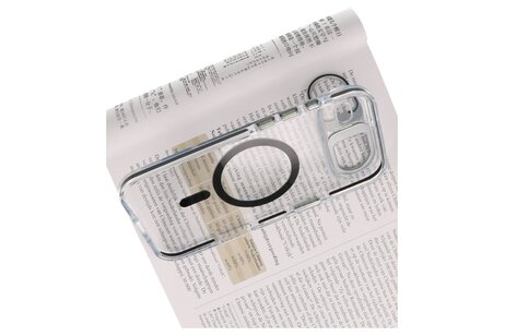 J2 Ingebouw Magsafe met Staande Functie - Geelbestendig Transparant Materiaal Hoesje voor de iPhone 17 Air