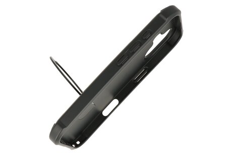 Leger Serie - Magsafe met Staande Functie Hoesje voor de iPhone 17 Zwart