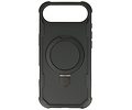 Leger Serie - Magsafe met Staande Functie Hoesje voor de iPhone 17 Air Zwart