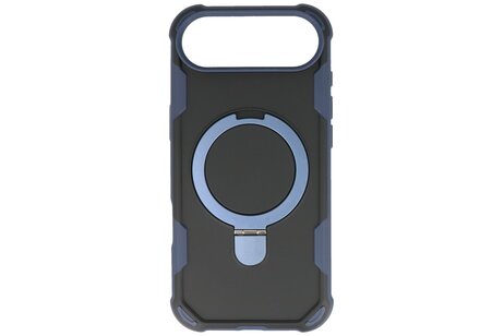 Leger Serie - Magsafe met Staande Functie Hoesje voor de iPhone 17 Air Donker Blauw