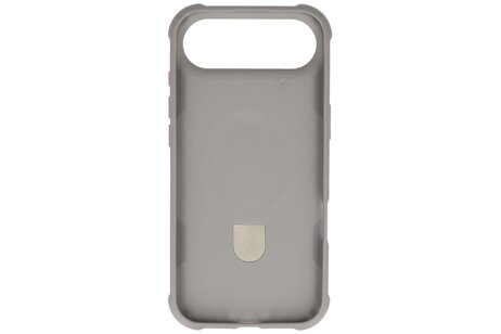 Leger Serie - Magsafe met Staande Functie Hoesje voor de iPhone 17 Air Grijs