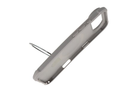 Leger Serie - Magsafe met Staande Functie Hoesje voor de iPhone 17 Air Grijs