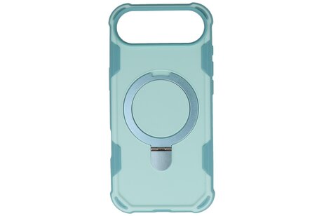 Leger Serie - Magsafe met Staande Functie Hoesje voor de iPhone 17 Air Turquoise