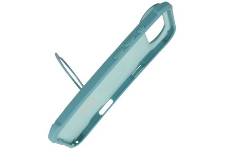 Leger Serie - Magsafe met Staande Functie Hoesje voor de iPhone 17 Air Turquoise