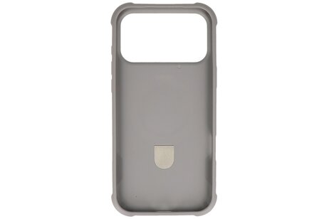 Leger Serie - Magsafe met Staande Functie Hoesje voor de iPhone 17 Pro Grijs