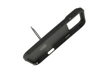 Leger Serie - Magsafe met Staande Functie Hoesje voor de iPhone 17 Pro Max Zwart