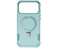Leger Serie - Magsafe met Staande Functie Hoesje voor de iPhone 17 Pro Max Turquoise