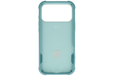 Leger Serie - Magsafe met Staande Functie Hoesje voor de iPhone 17 Pro Max Turquoise
