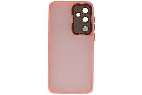 Mat-Transparent met Camera Beschermer Case voor Samsung Galaxy A07 Roze