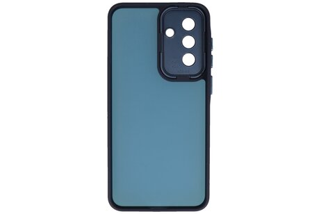 Mat-Transparent met Camera Beschermer Case voor Samsung Galaxy A17 Blauw