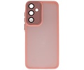 Mat-Transparent met Camera Beschermer Case voor Samsung Galaxy A17 Roze
