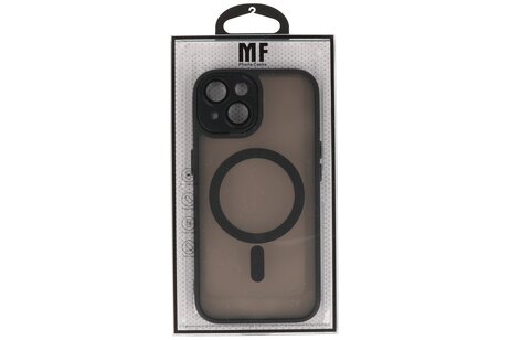 Mat-Transparent met Camera Beschermer Magsafe Case voor iPhone 14 Plus Zwart