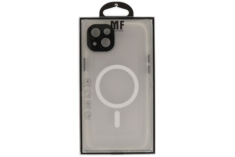 Mat-Transparent met Camera Beschermer Magsafe Case voor iPhone 14 Plus Wit