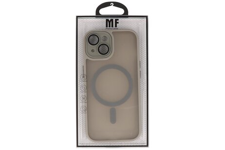 Mat-Transparent met Camera Beschermer Magsafe Case voor iPhone 14 Plus Grijs
