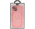 Mat-Transparent met Camera Beschermer Magsafe Case voor iPhone 14 Plus Roze