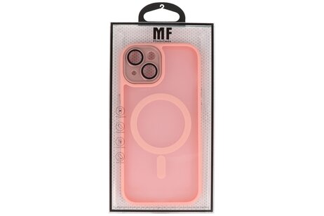 Mat-Transparent met Camera Beschermer Magsafe Case voor iPhone 14 Plus Roze