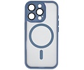 Mat-Transparent met Camera Beschermer Magsafe Case voor iPhone 14 Pro Max Blauw