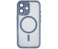 Mat-Transparent met Camera Beschermer Magsafe Case voor iPhone 16 Blauw