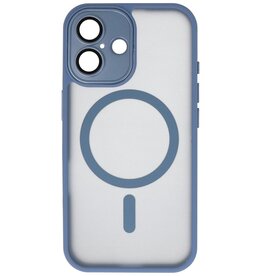Mat-Transparent met Camera Beschermer Magsafe Case voor iPhone 16 Blauw