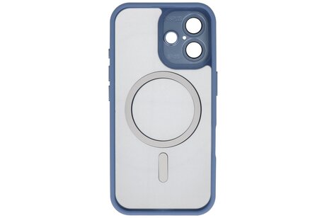 Mat-Transparent met Camera Beschermer Magsafe Case voor iPhone 16 Blauw