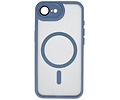 Mat-Transparent met Camera Beschermer Magsafe Case voor iPhone 16e Blauw