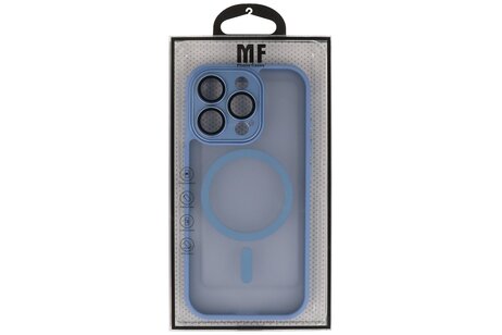 Mat-Transparent met Camera Beschermer Magsafe Case voor iPhone 16 Pro Max Blauw