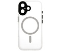 Mat-Transparent met Camera Beschermer Magsafe Case voor iPhone 17 Wit