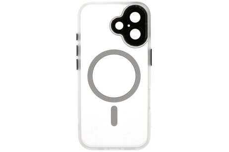 Mat-Transparent met Camera Beschermer Magsafe Case voor iPhone 17 Wit