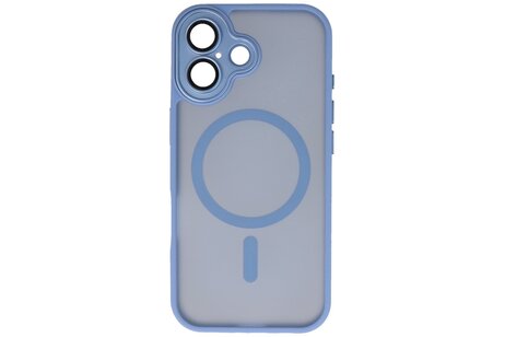 Mat-Transparent met Camera Beschermer Magsafe Case voor iPhone 17 Blauw