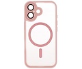 Mat-Transparent met Camera Beschermer Magsafe Case voor iPhone 17 Roze